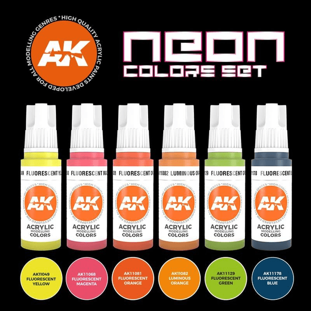 AK 3rd Gen Paintset: NEON COLORS SET