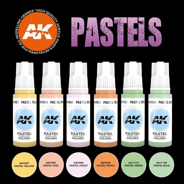 AK 3rd Gen Paintset: PASTELS COLORS SET