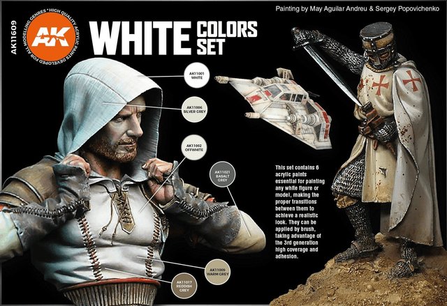 AK 3rd Gen Paintset: WHITE COLORS SET