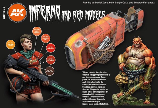 AK 3rd Gen Paintset: INFERNO AND RED CREATURES SET